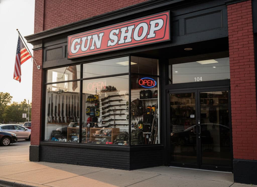 gun shop storefront